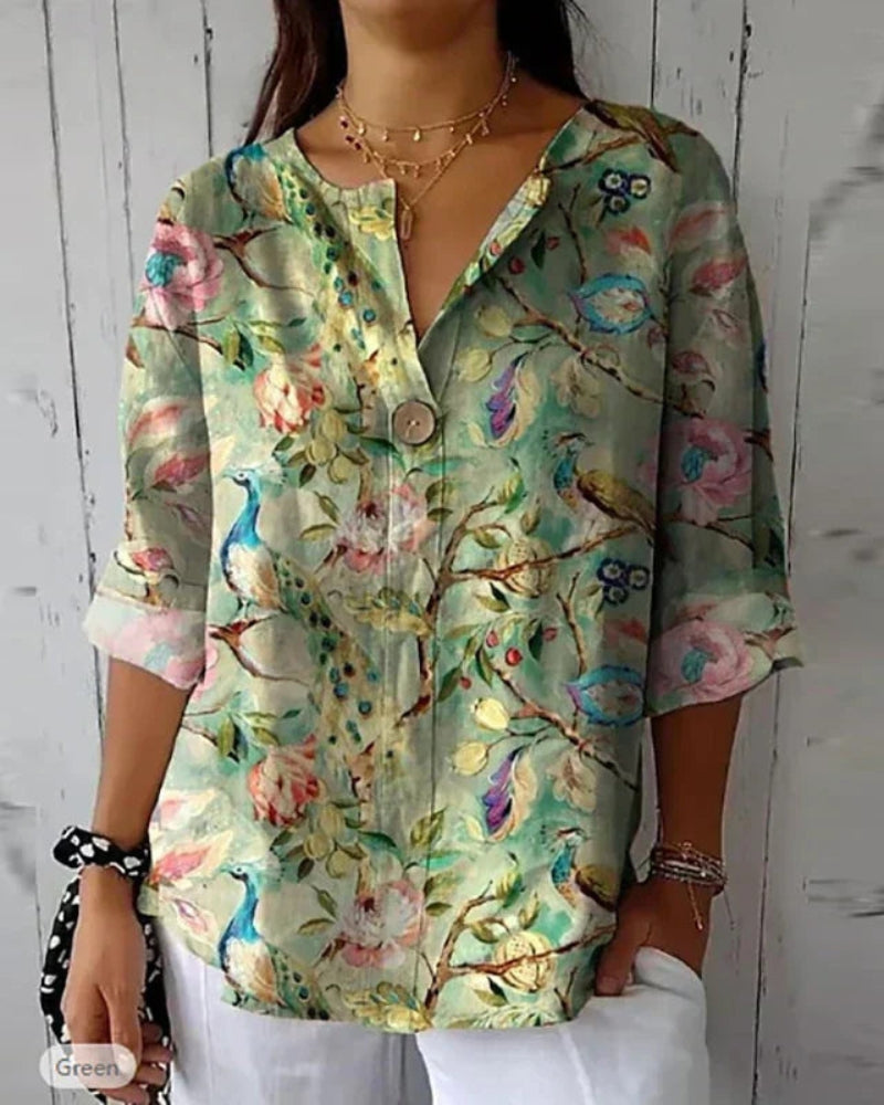 Linden Mode | Bloemige Vintage Blouse