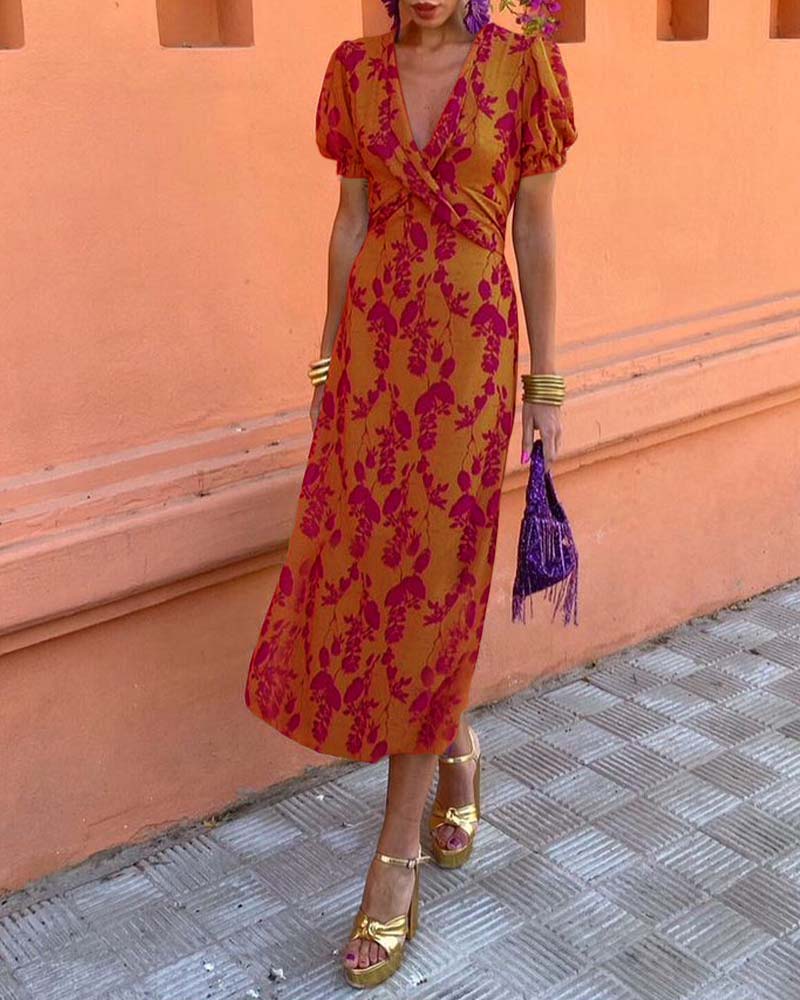 Linden Mode | Elegante Zomerjurk met Pofmouw