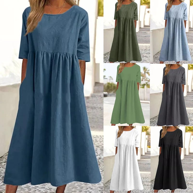 Linden Mode | Elegante Jurk met Ronde Hals