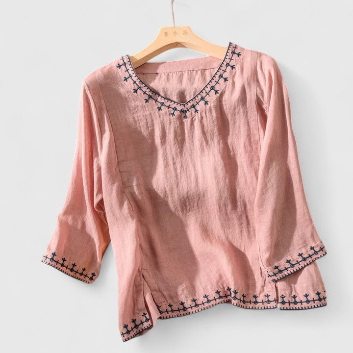 Linden Mode | Taysia elegante blouse met V-Hals