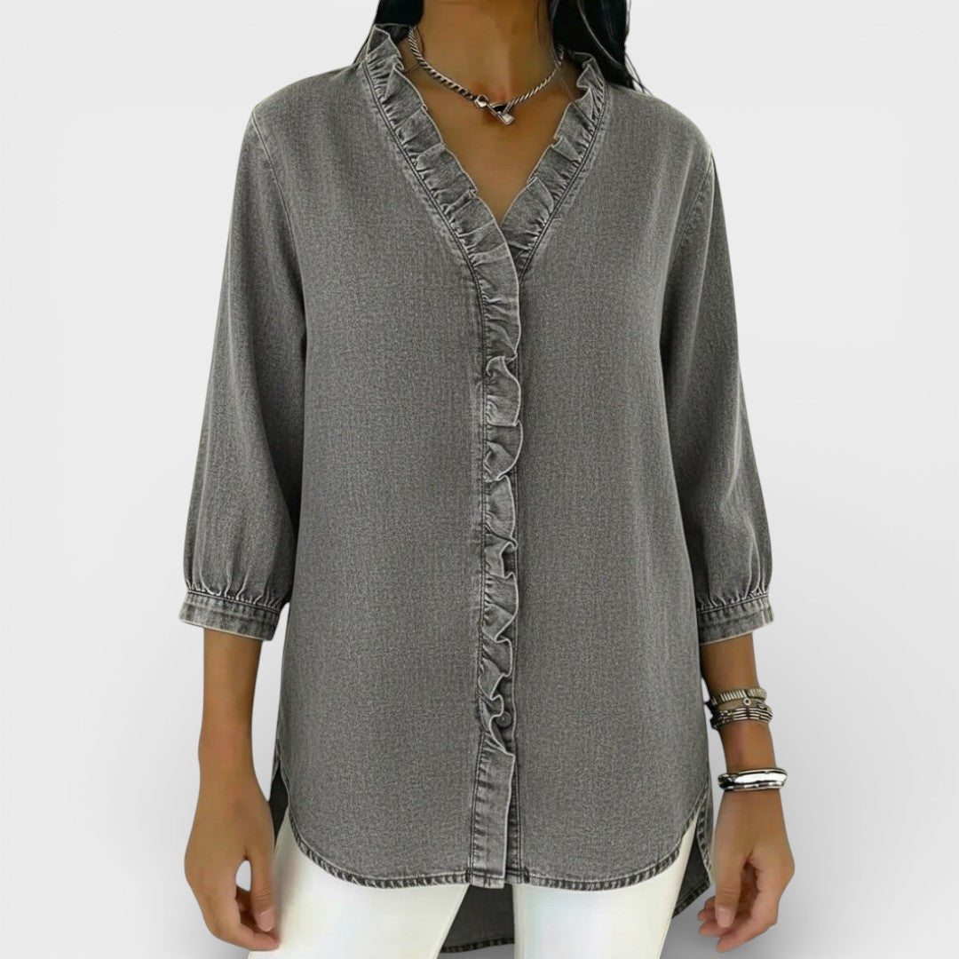 Van Dijkman Mode® | Elegante Blouse met Ruffles