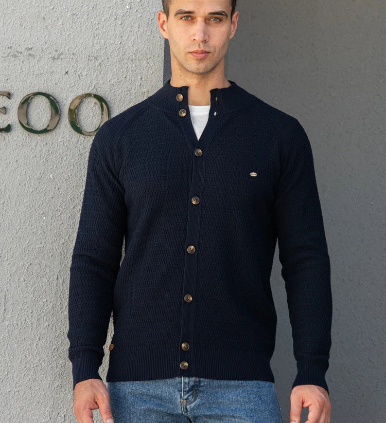 Levii Koelman Exclusieve Katoenen Cardigan detail