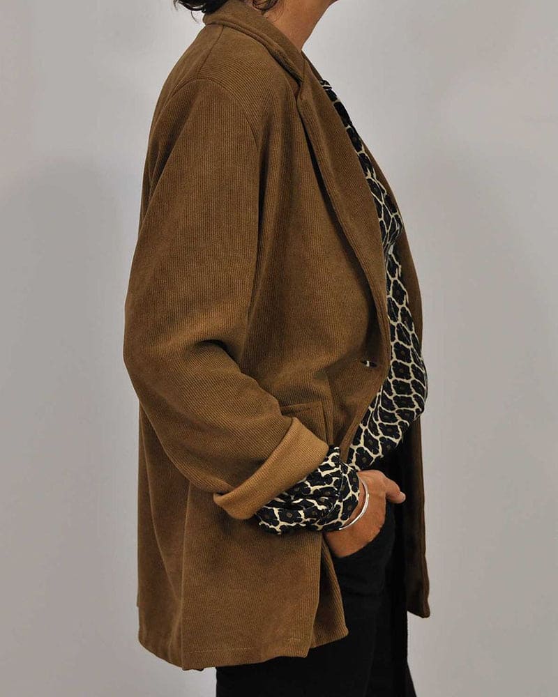 Van Dijkman Mode® | Relaxed V-Hals Midi-Shirt