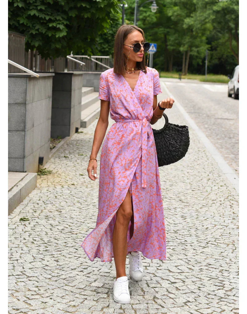 Van Dijkman Mode® | Elegante Zomerjurk met V-hals