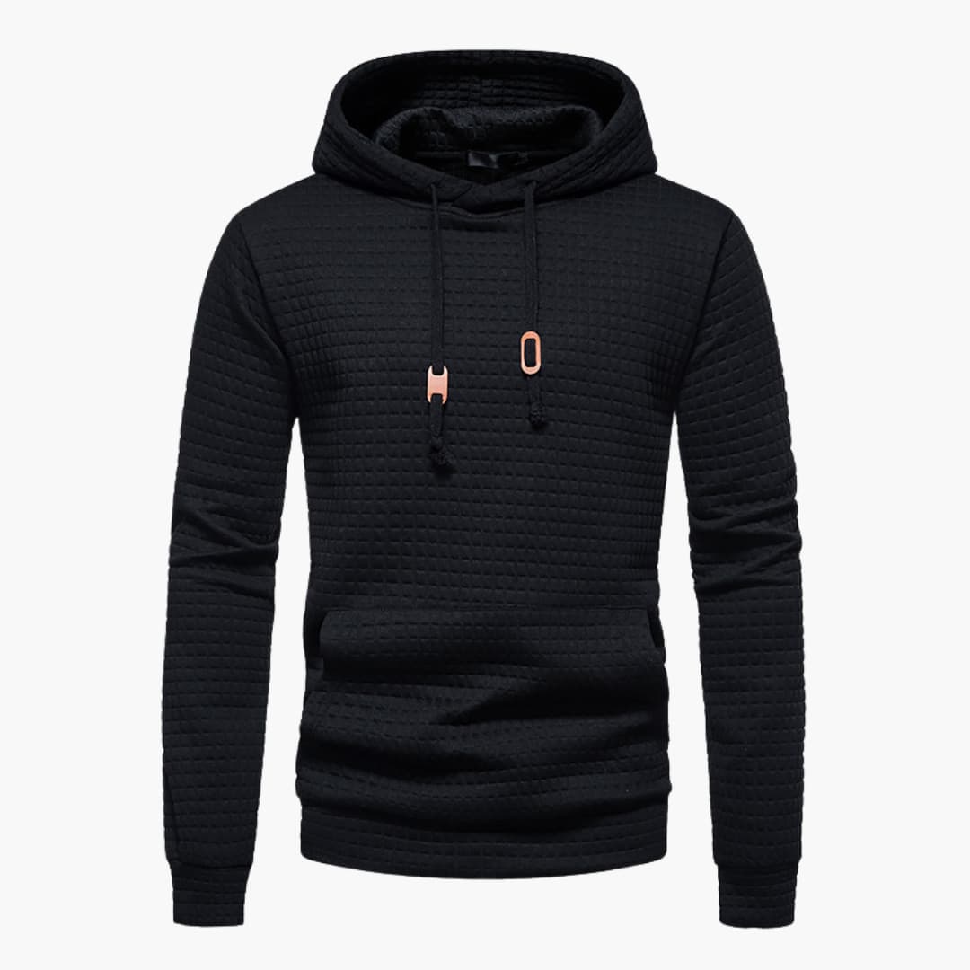 Van Dijkman Mode® | Hoodie met Ruitpatroon