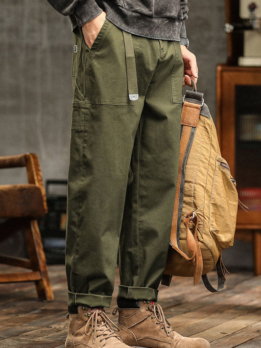 Van Dijkman Mode® | Heren Utility Broek in Vintage Stijl