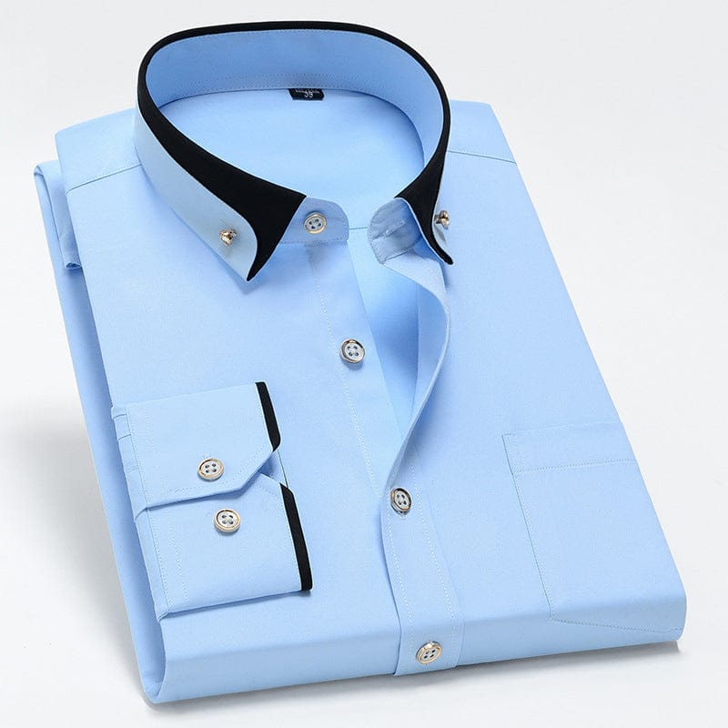 Van Dijkman Mode® | Comfortabel Overhemd met Contrastafwerking
