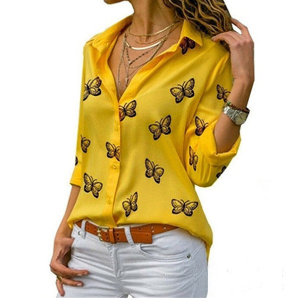 Linden Mode | Losvallende Blouse met Vlinderprint