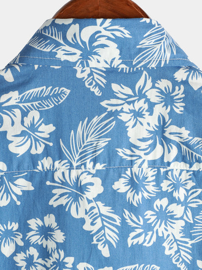 Linden Mode | Hawaïblouse met Korte Mouwen en Bloemenpatroon
