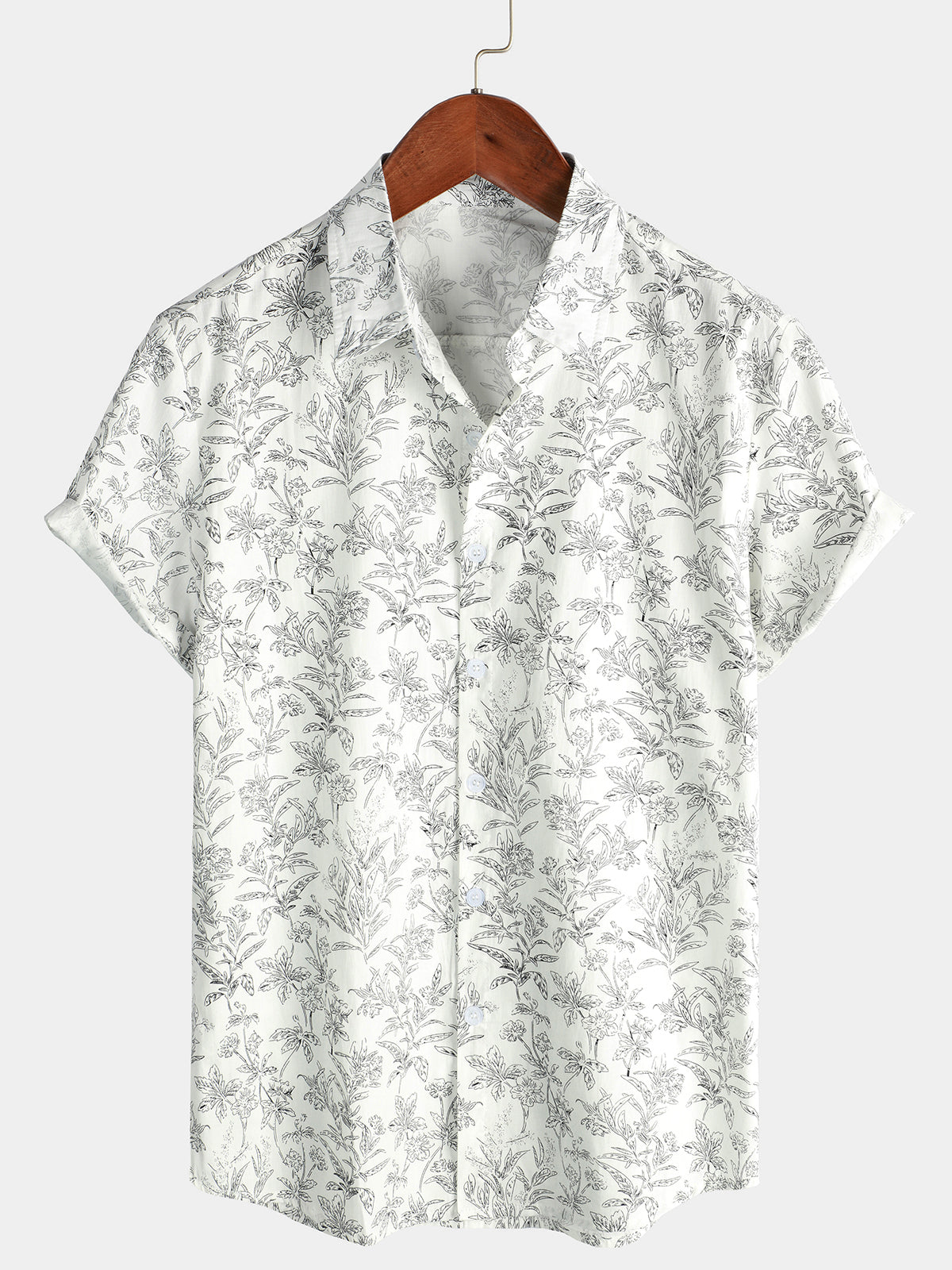 Van Dijkman Mode® | Katoenen Hawaii Overhemd met Korte Mouwen