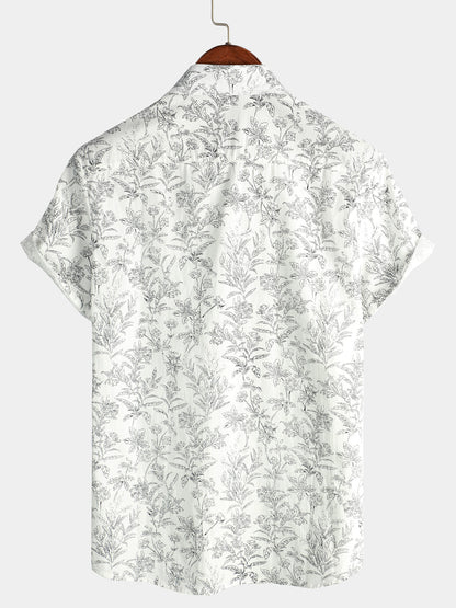 Van Dijkman Mode® | Katoenen Hawaii Overhemd met Korte Mouwen
