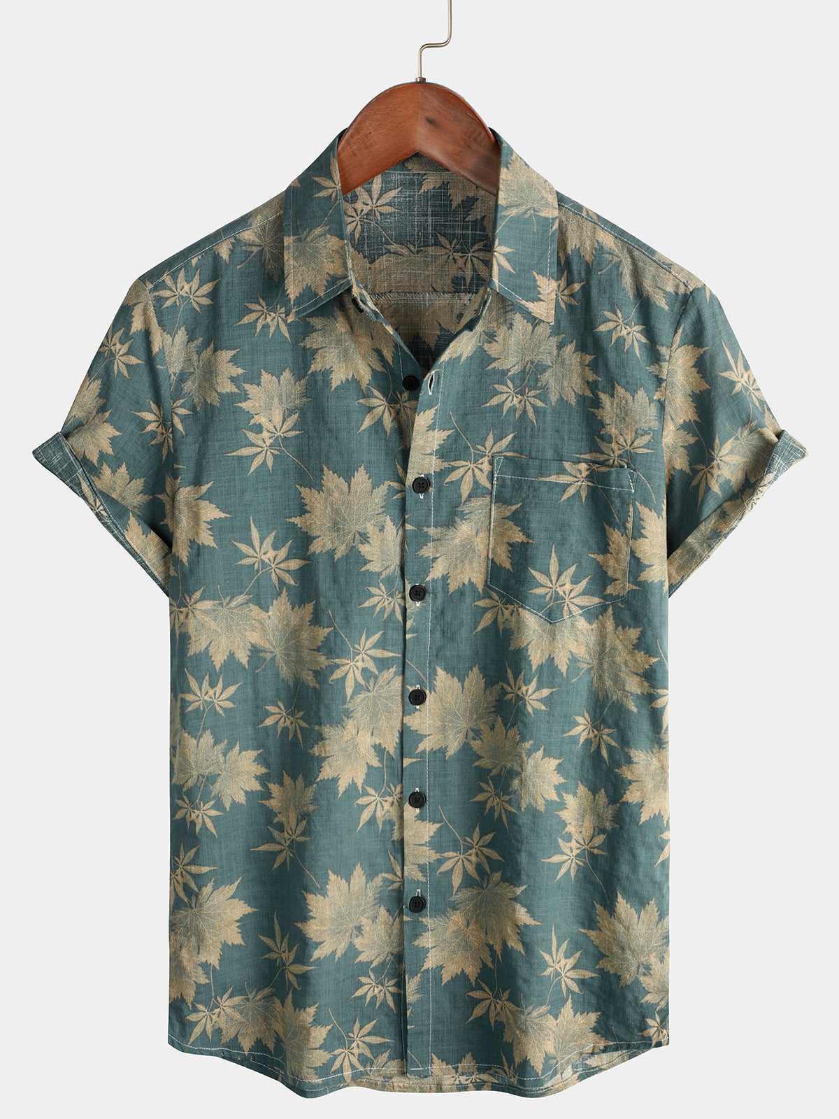 Van Dijkman Mode® | Katoenen Hawaii Overhemd met Korte Mouwen