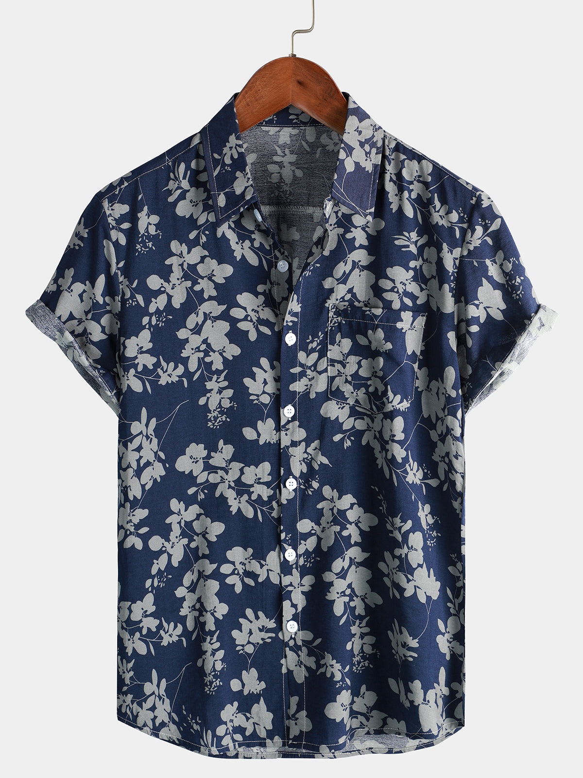 Van Dijkman Mode® | Katoenen Hawaii Overhemd met Korte Mouwen