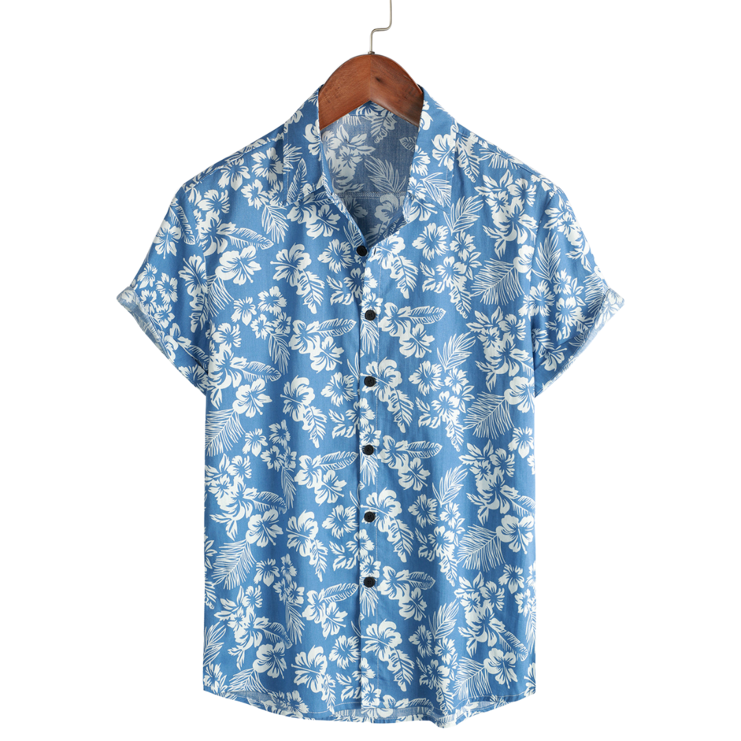 Linden Mode | Hawaïblouse met Korte Mouwen en Bloemenpatroon