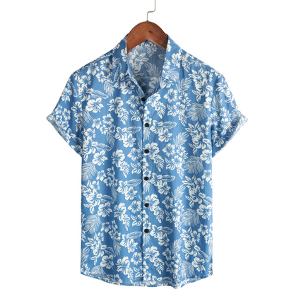 Linden Mode | Hawaïblouse met Korte Mouwen en Bloemenpatroon