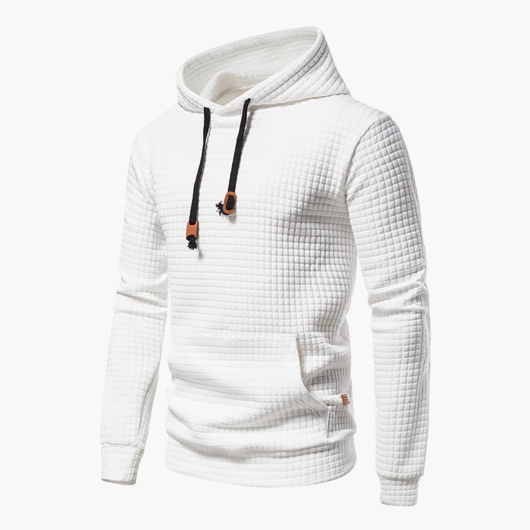 Van Dijkman Mode® | Hoodie met Ruitpatroon