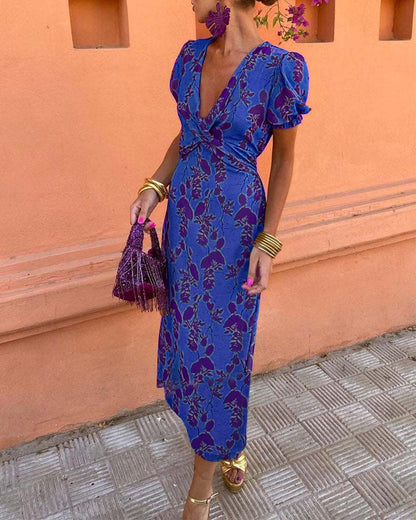 Linden Mode | Elegante Zomerjurk met Pofmouw