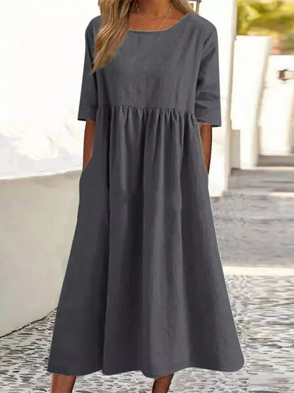 Linden Mode | Elegante Jurk met Ronde Hals