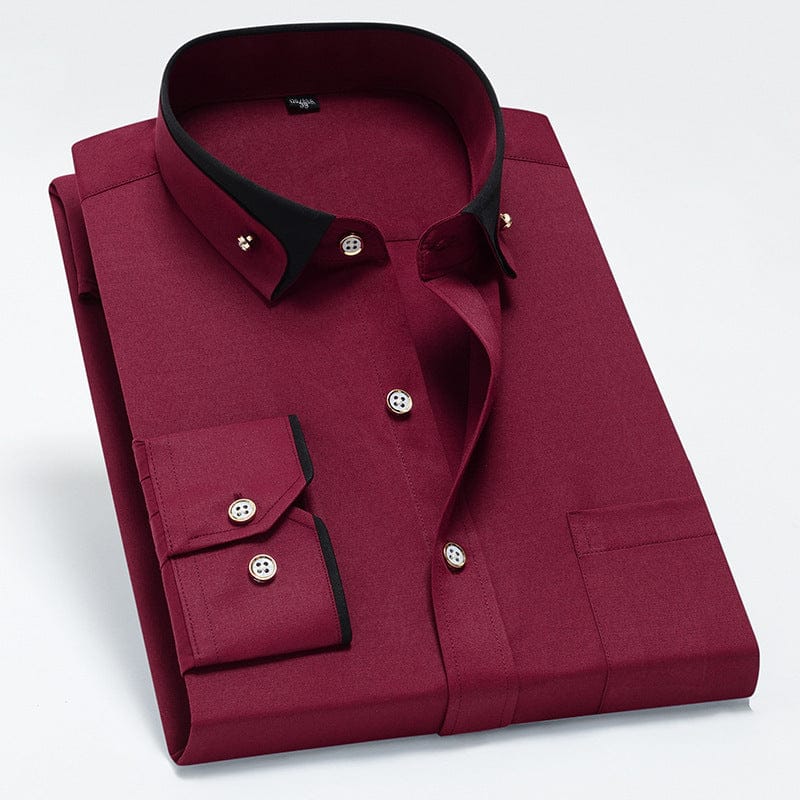 Van Dijkman Mode® | Comfortabel Overhemd met Contrastafwerking