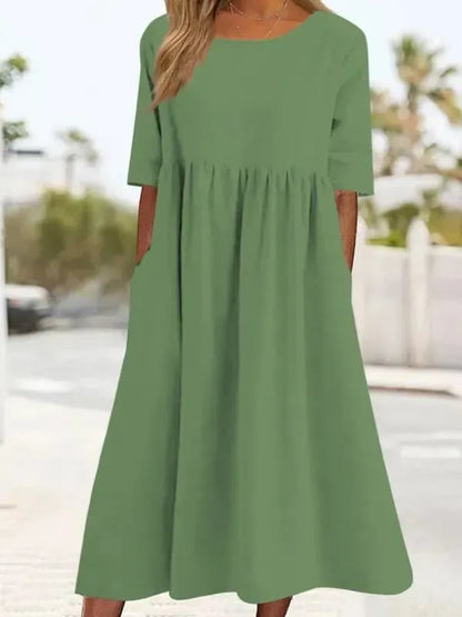 Linden Mode | Elegante Jurk met Ronde Hals