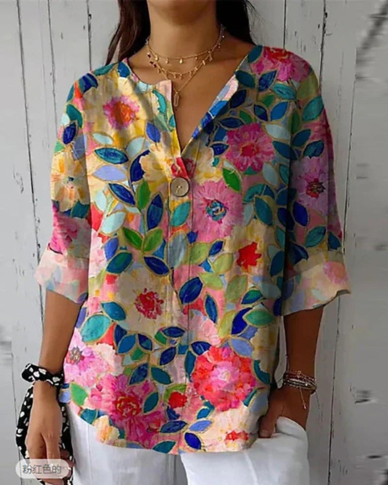 Linden Mode | Bloemige Vintage Blouse
