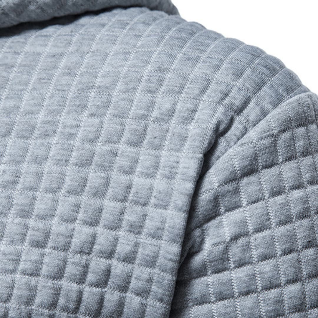 Van Dijkman Mode® | Hoodie met Ruitpatroon