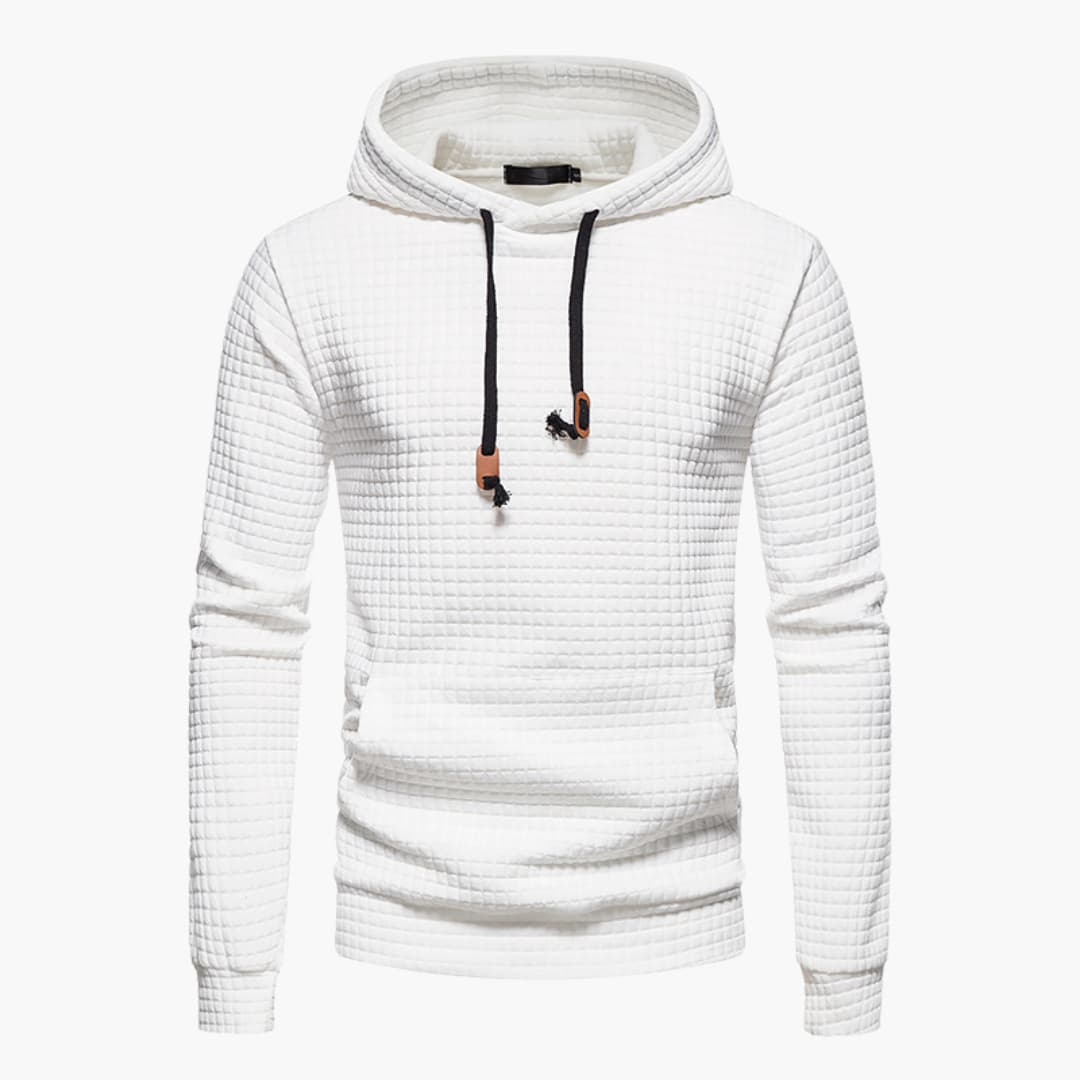 Van Dijkman Mode® | Hoodie met Ruitpatroon