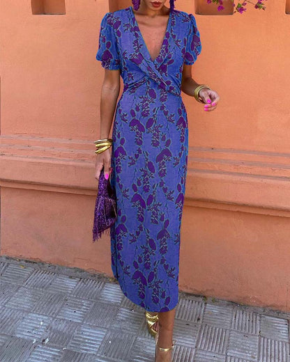 Linden Mode | Elegante Zomerjurk met Pofmouw