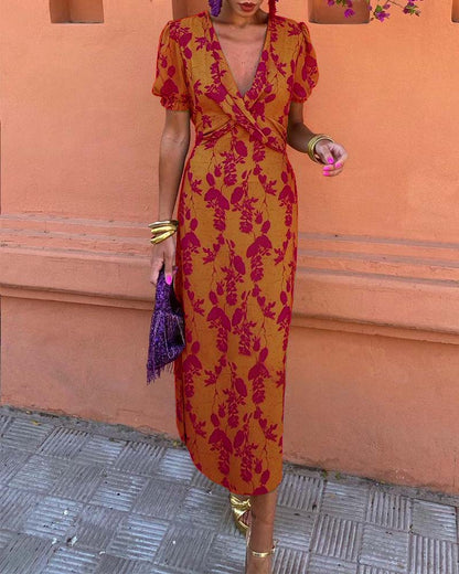 Linden Mode | Elegante Zomerjurk met Pofmouw