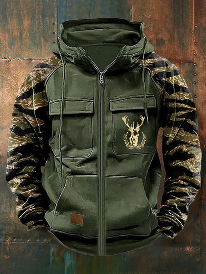 Van Dijkman Mode® | Hunter Vest met Camouflage Mouwen