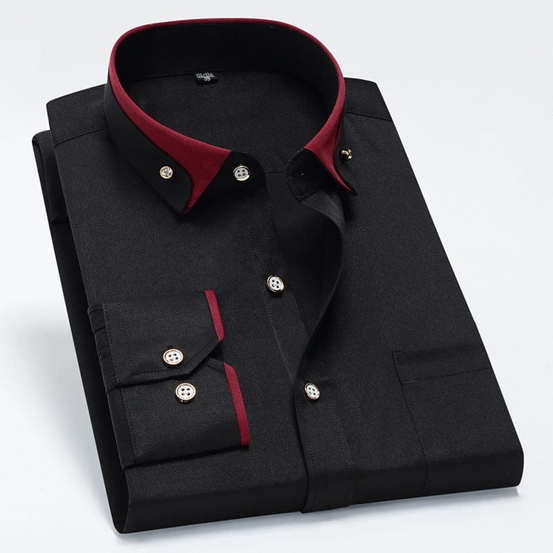 Van Dijkman Mode® | Comfortabel Overhemd met Contrastafwerking