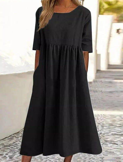 Linden Mode | Elegante Jurk met Ronde Hals