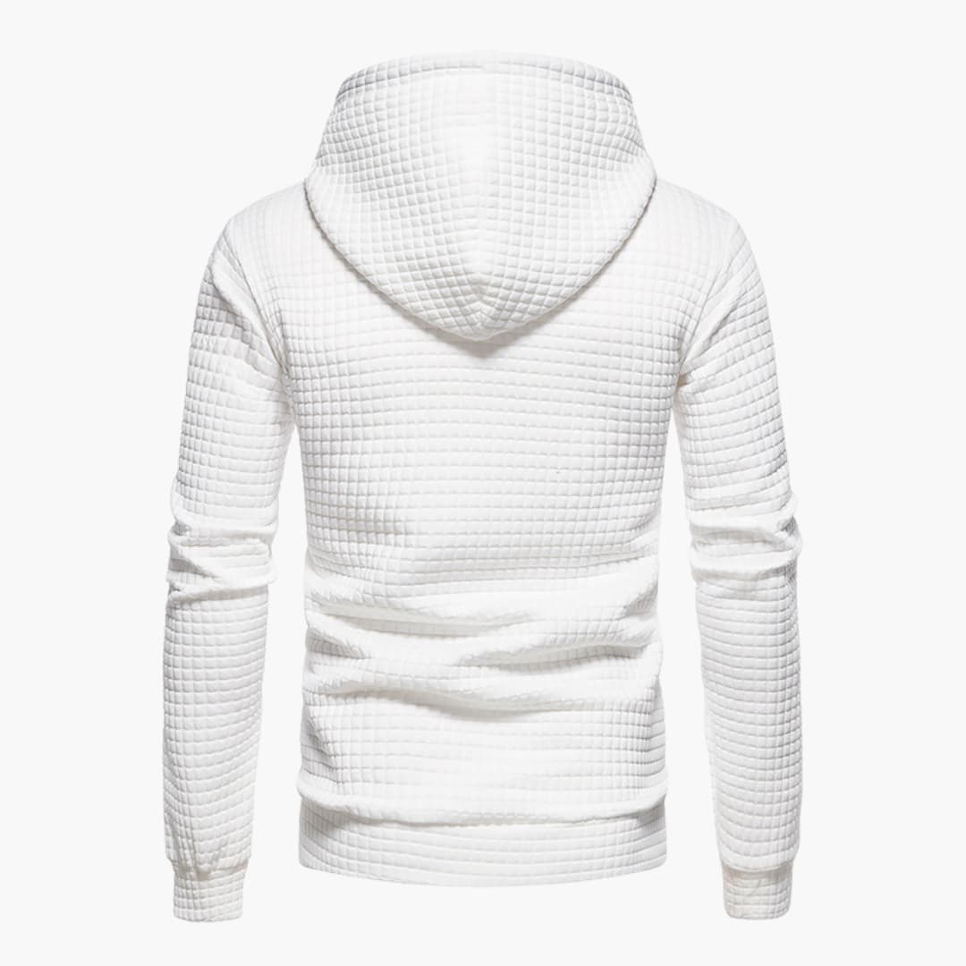 Van Dijkman Mode® | Hoodie met Ruitpatroon