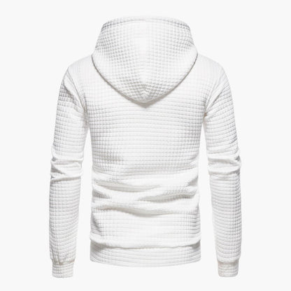 Van Dijkman Mode® | Hoodie met Ruitpatroon