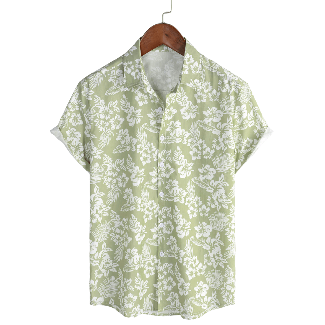 Linden Mode | Hawaïblouse met Korte Mouwen en Bloemenpatroon