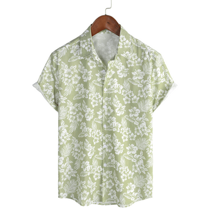 Linden Mode | Hawaïblouse met Korte Mouwen en Bloemenpatroon