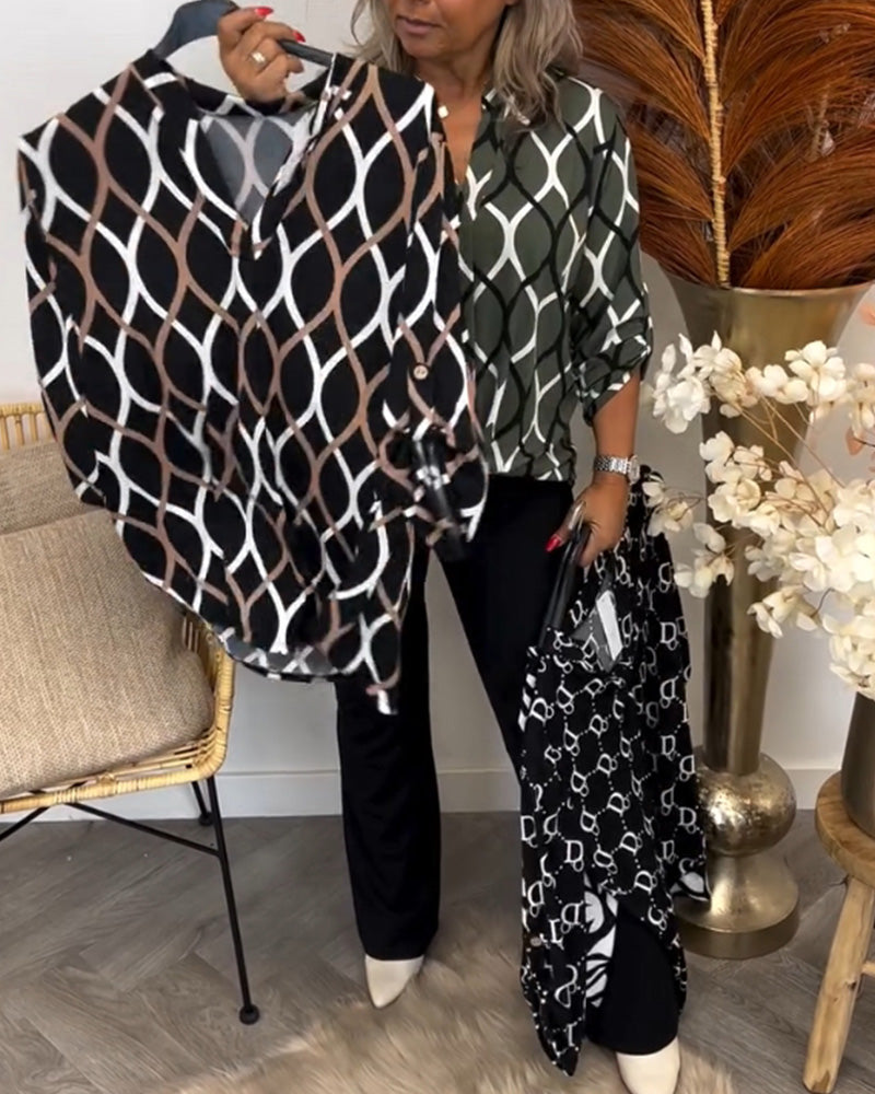 Van Dijkman Mode® | Blouse met Grafische Print