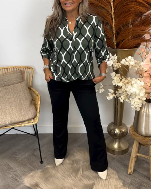 Linden Mode | Blouse met Grafische Print