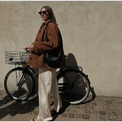 Linden Mode | Suede Statement Coat