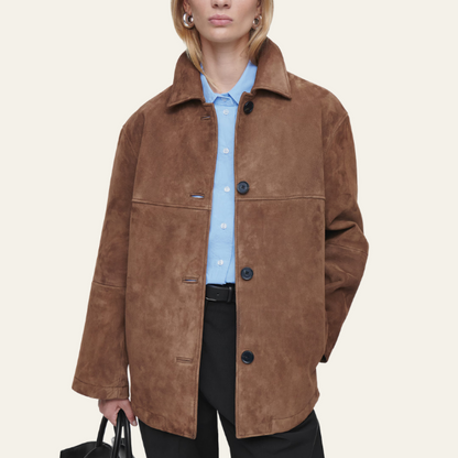 Linden Mode | Collared Suede Jacket