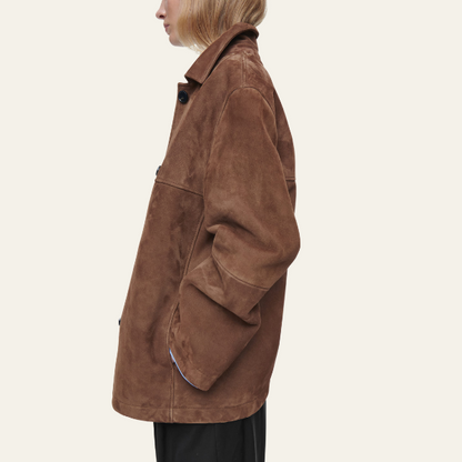 Linden Mode | Collared Suede Jacket