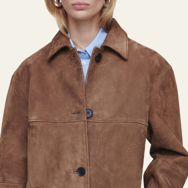 Linden Mode | Collared Suede Jacket