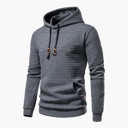 Van Dijkman Mode® | Hoodie met Ruitpatroon