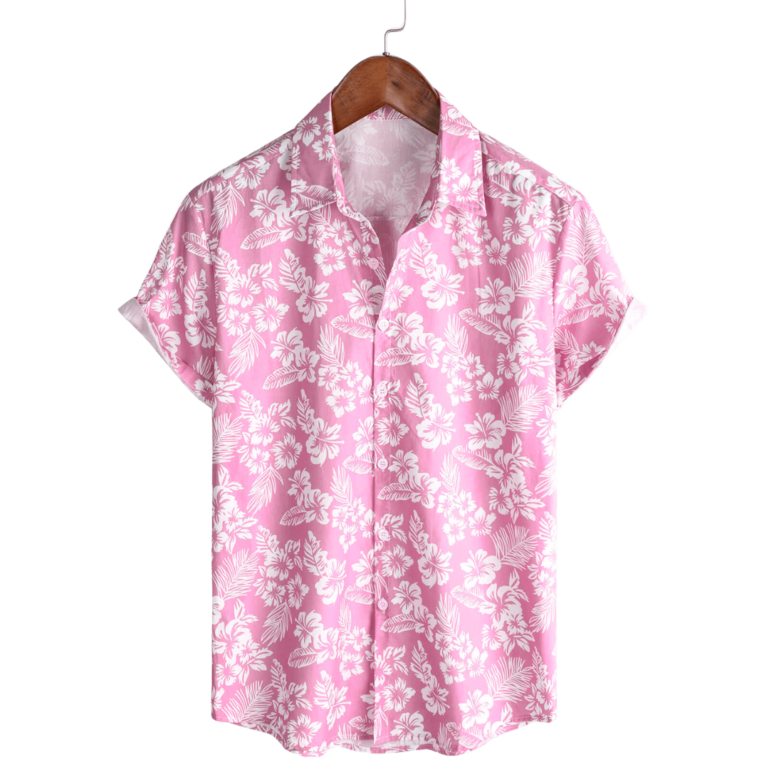 Linden Mode | Hawaïblouse met Korte Mouwen en Bloemenpatroon