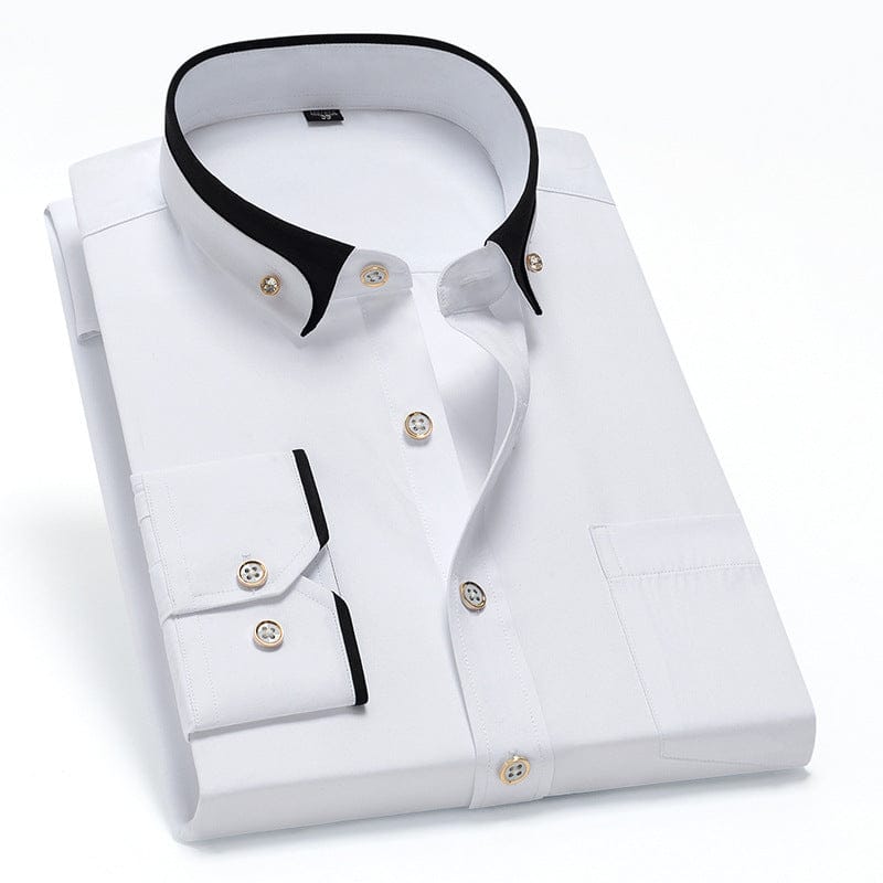 Van Dijkman Mode® | Comfortabel Overhemd met Contrastafwerking