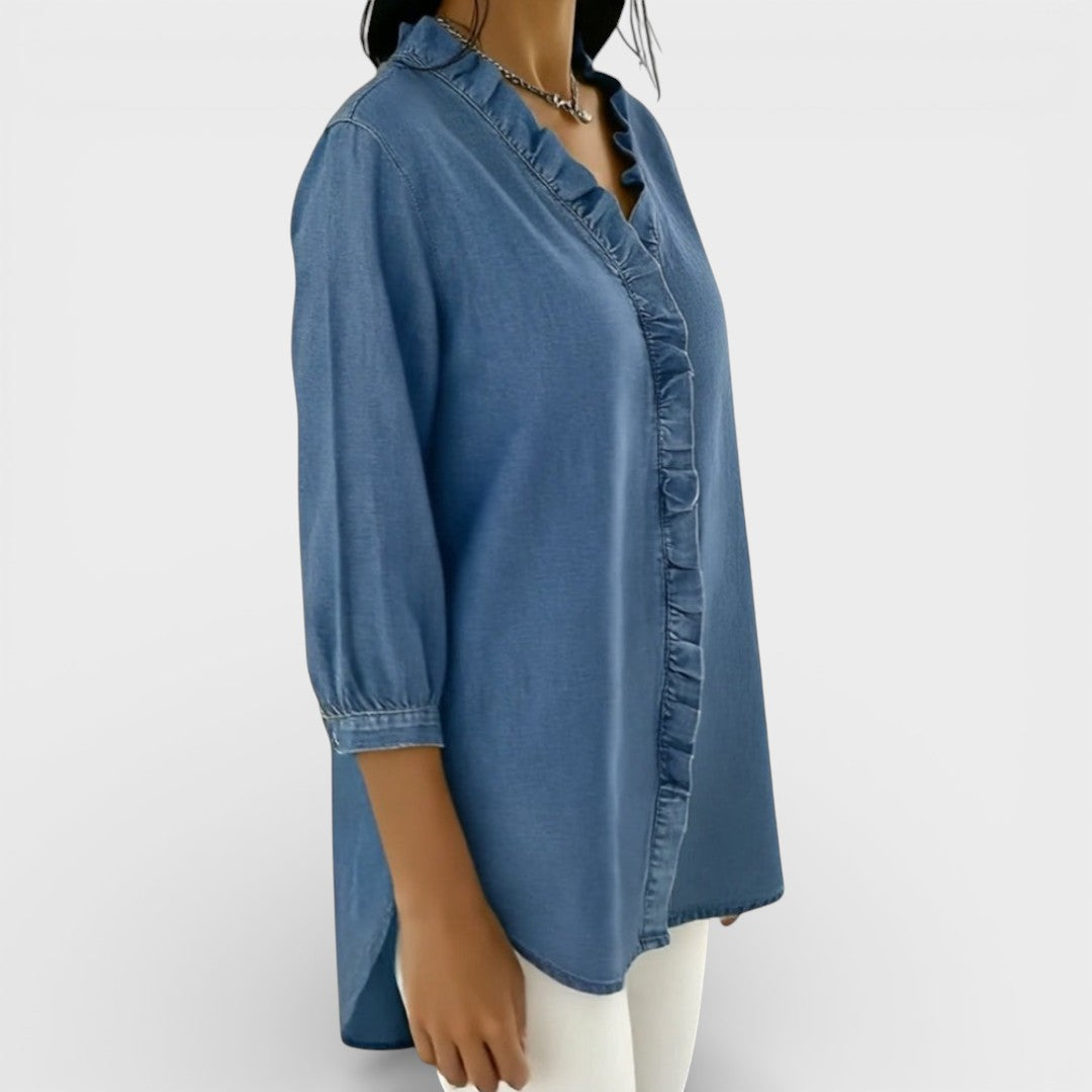 Van Dijkman Mode® | Elegante Blouse met Ruffles