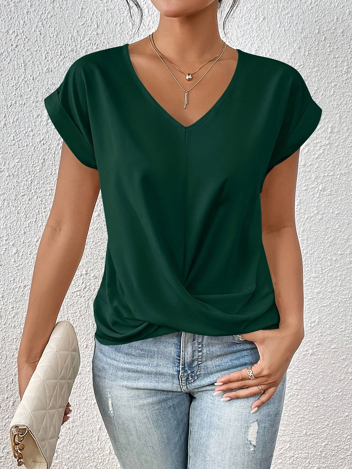 Van Dijkman Mode® | Comfortabel T-shirt met elegante halslijn