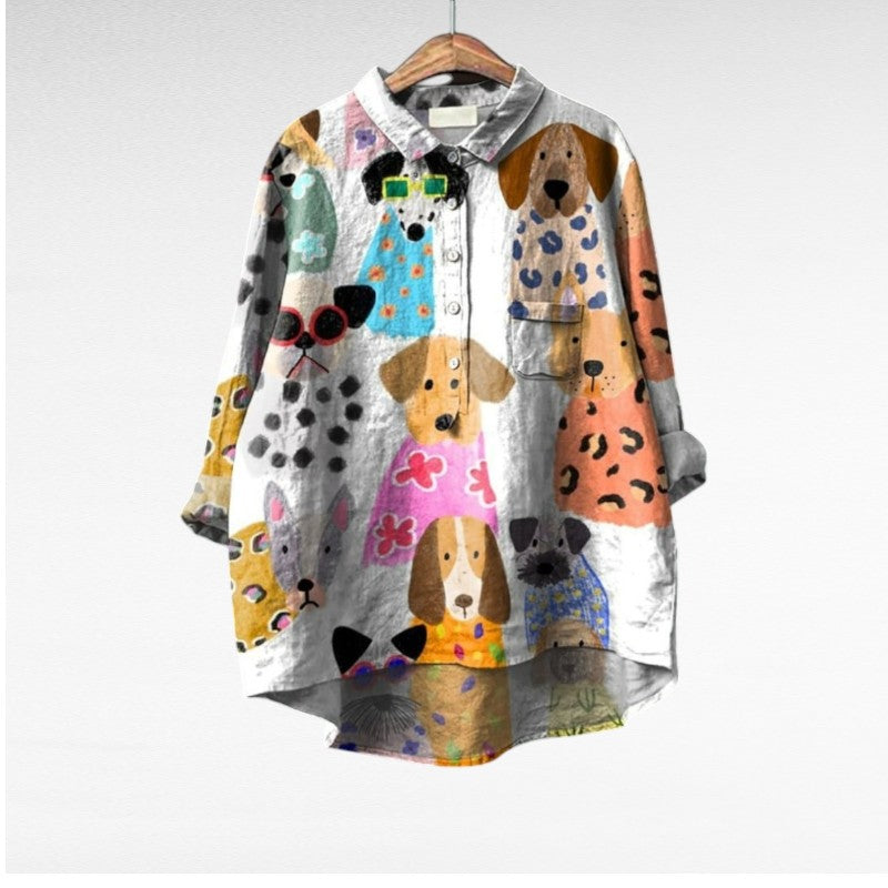Van Dijkman Mode® | Blouse met Harmonieus Kleurenspel