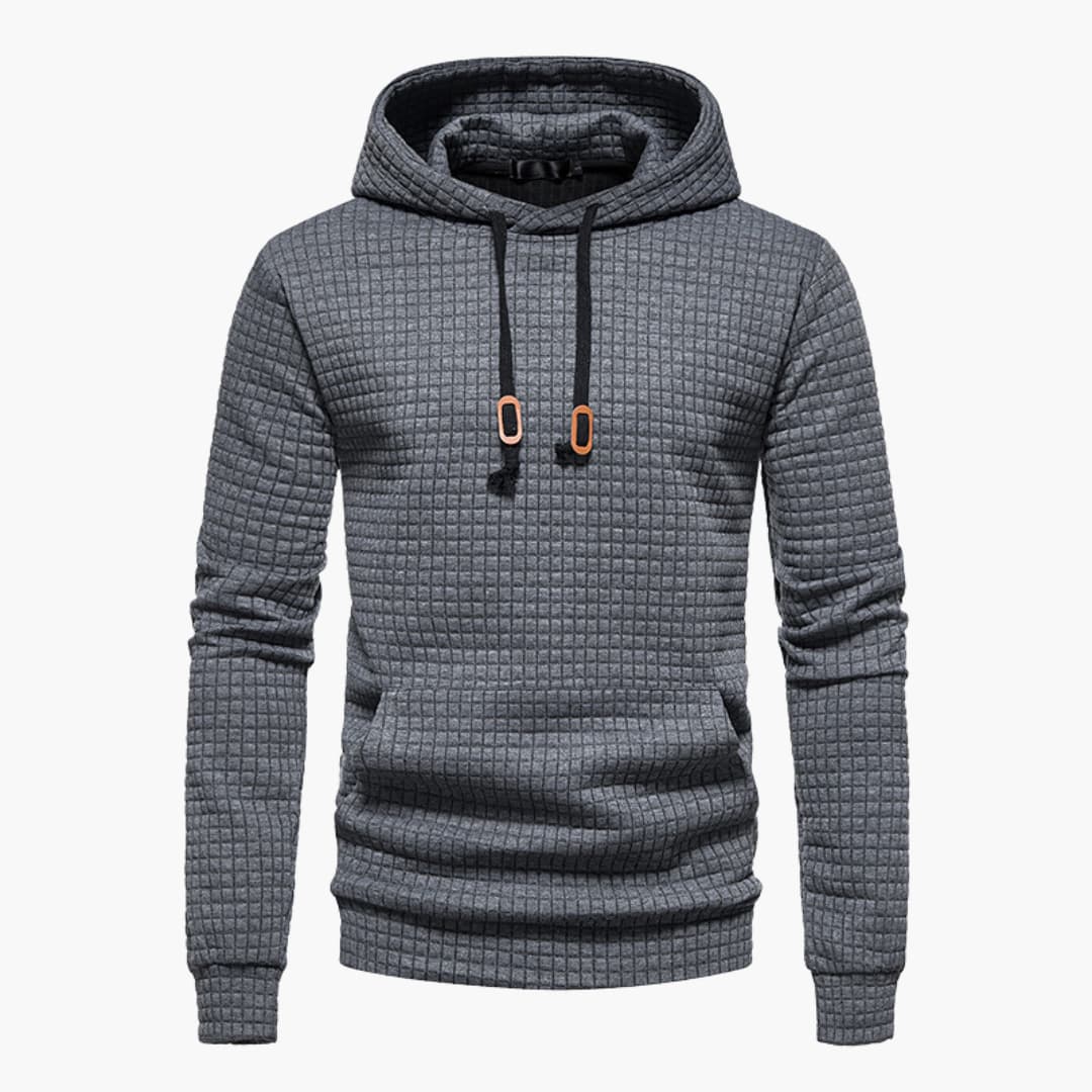 Van Dijkman Mode® | Hoodie met Ruitpatroon