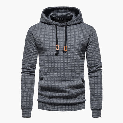 Van Dijkman Mode® | Hoodie met Ruitpatroon
